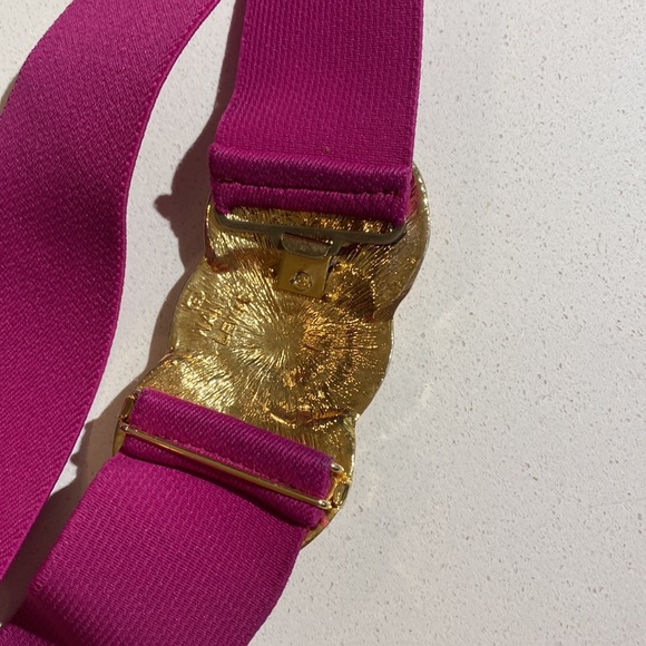 Vintage 80’s elastic belt - pink - Picture 3 of 3